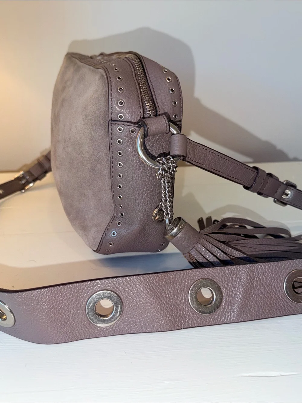 Michael Kors Brooklyn Large Suede Crossbody